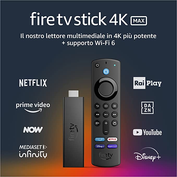 Fire TV Stick 4K Max Wi-Fi 6 con telecomando vocale Alexa Sconto e Offerta