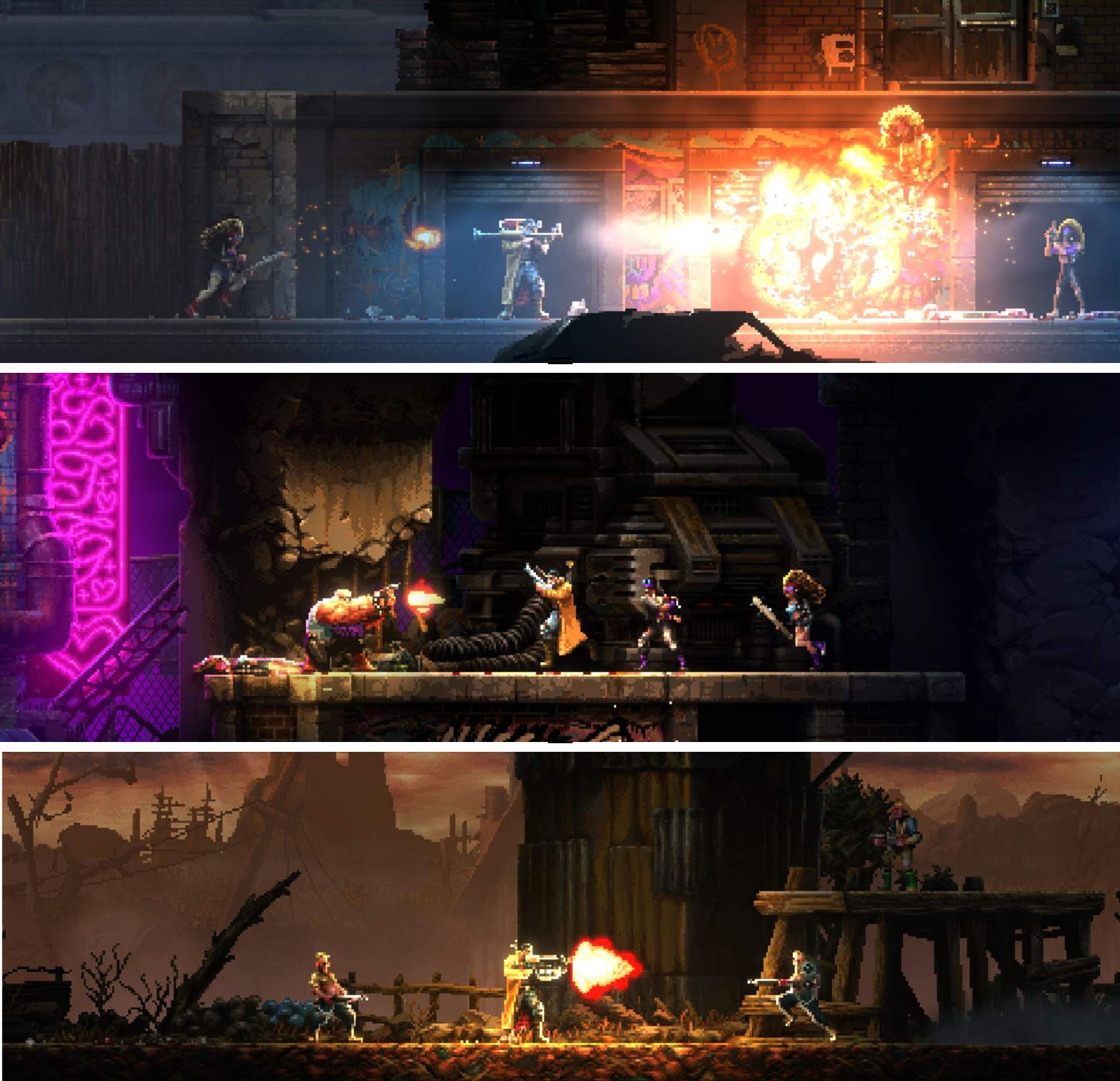 HUNTDOWN: OVERTIME Recensione: un roguelite esplosivo tra pixel art e azione brutale