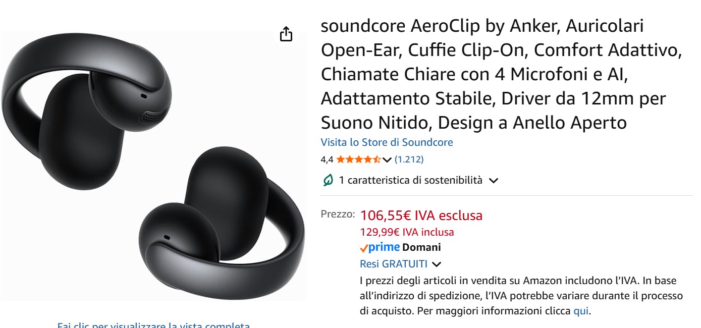 soundcore aeroclip Soundcore AeroClip: la recensione completa degli auricolari open-ear leggeri e flessibili