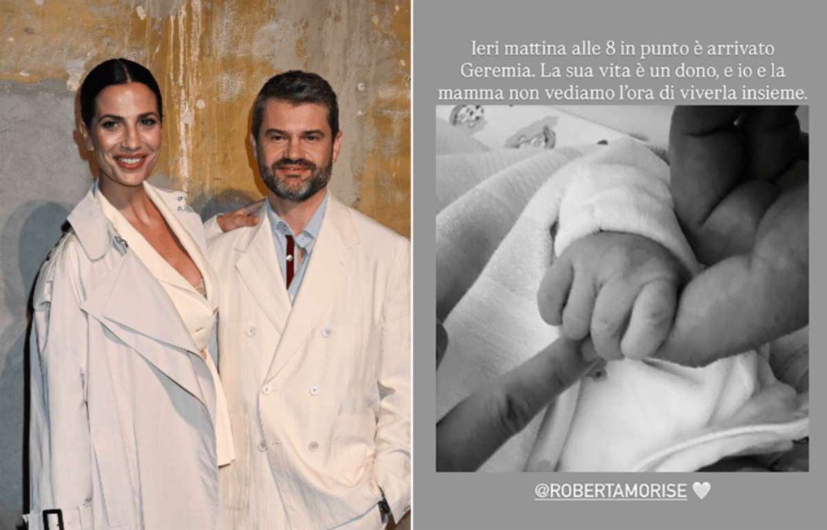 Roberta Morise ed Enrico Bartolini accolgono il piccolo Geremia: la famiglia si allarga