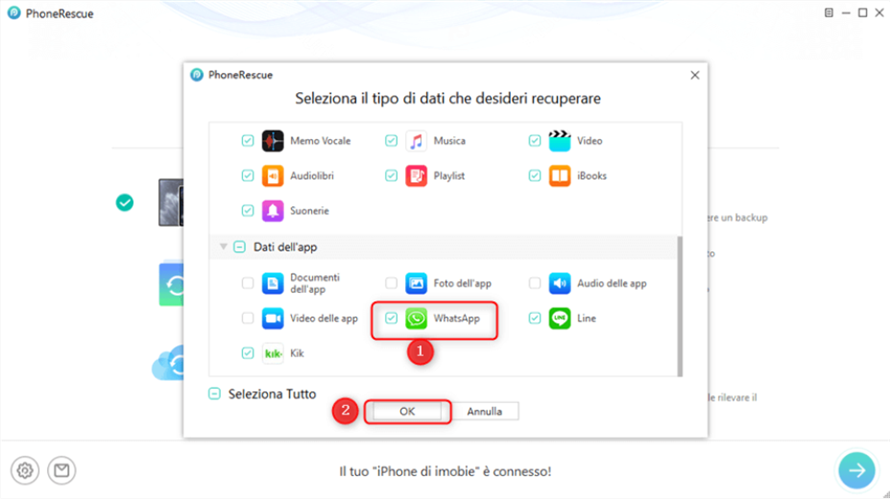 PhoneRescue per iOS : Come recuperare chat WhatsApp cancellate iPhone senza backup 