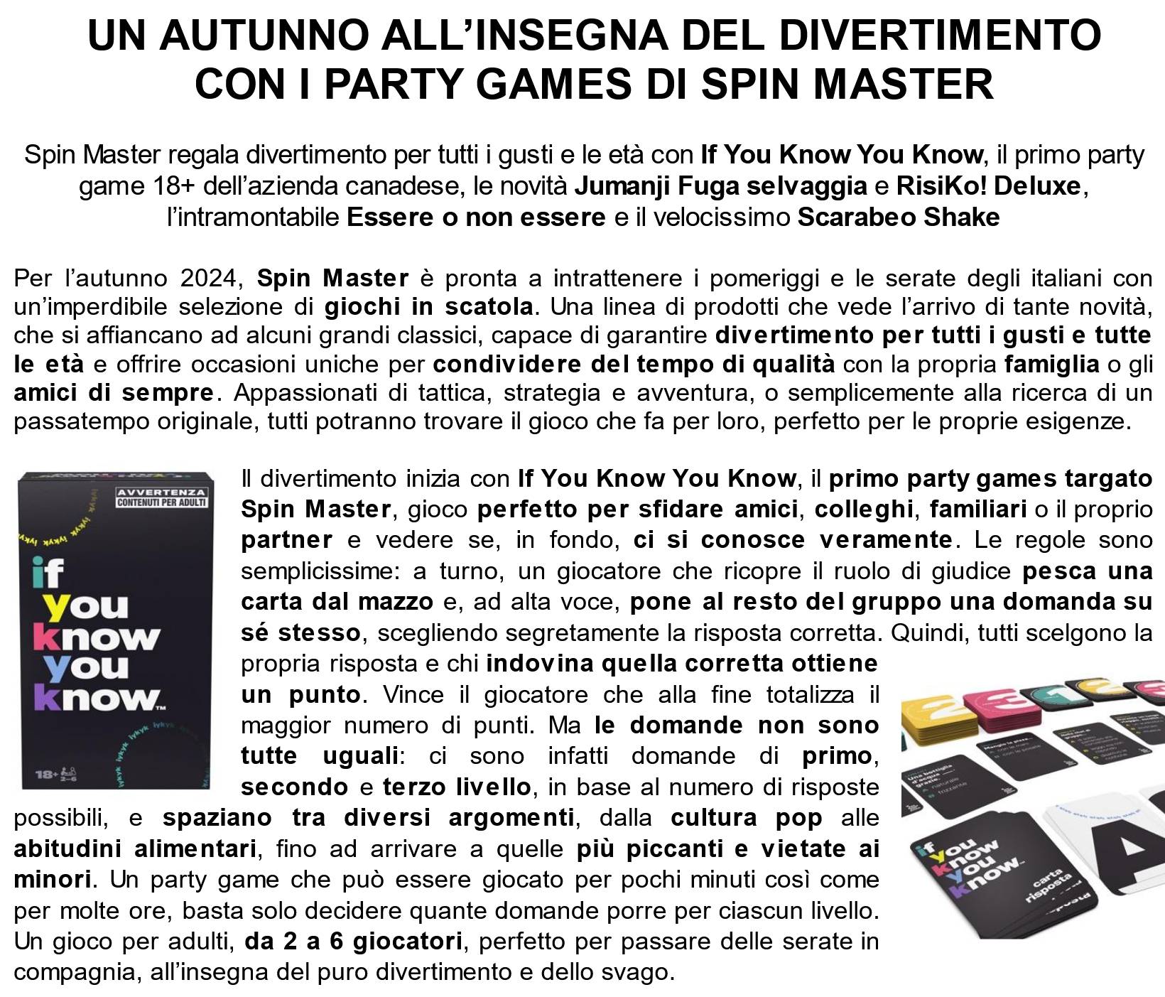 Autunno di gioco con Spin Master: party games per tutti i gusti!