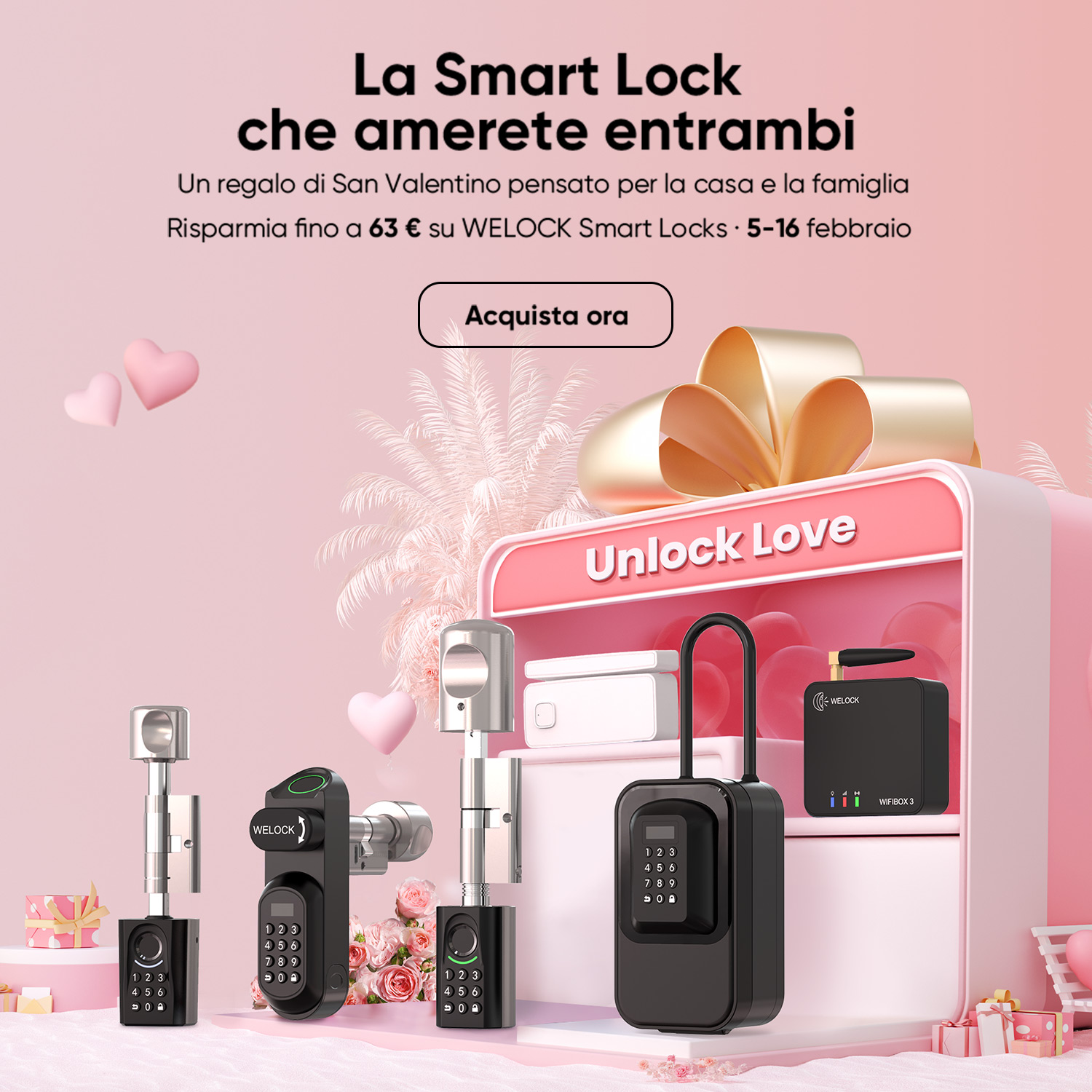 WELOCK Smart Lock U71 in offerta San Valentino: sicurezza domestica senza chiavi