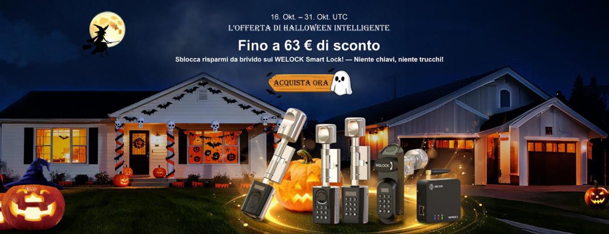 Saldi di Halloween WELOCK: offerte limitate dal 16 al 31 ottobre