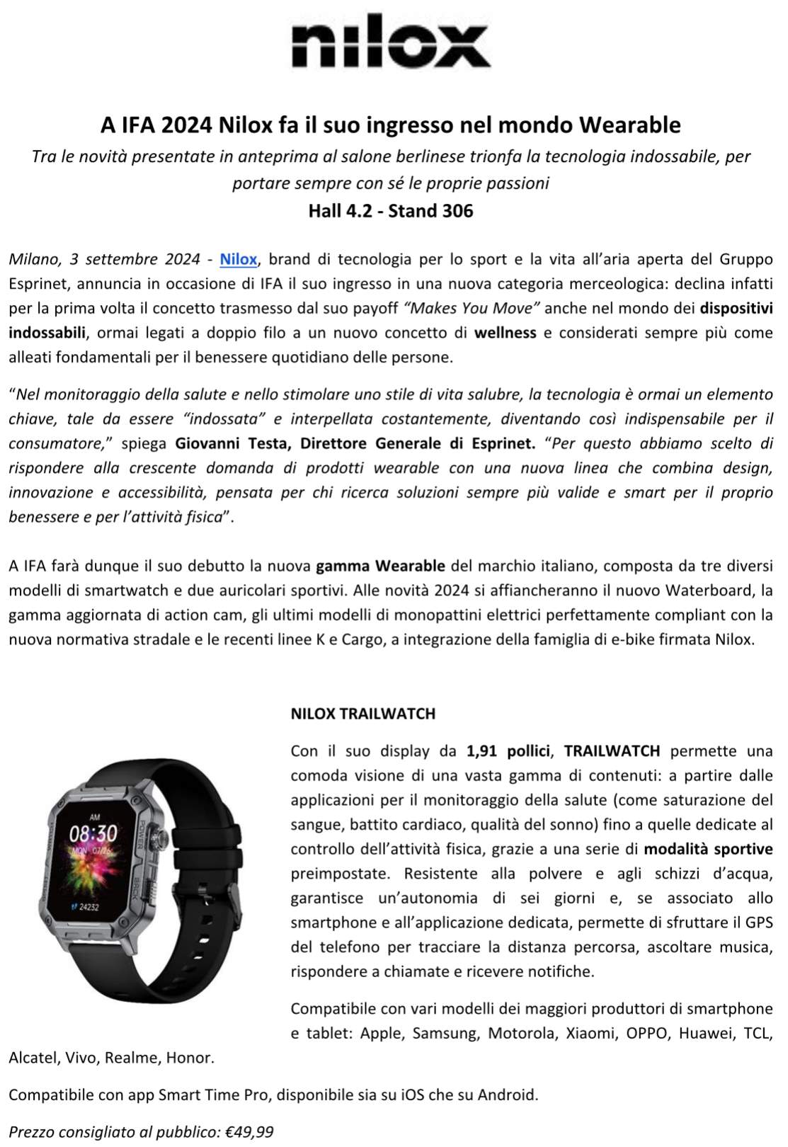 Nilox, Celly e Muitomas - i tre brand del Gruppo Esprinet - a IFA 2024