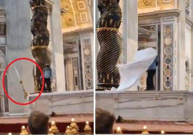 Vandalismo nella Basilica di San Pietro: danneggiati sei candelabri dell