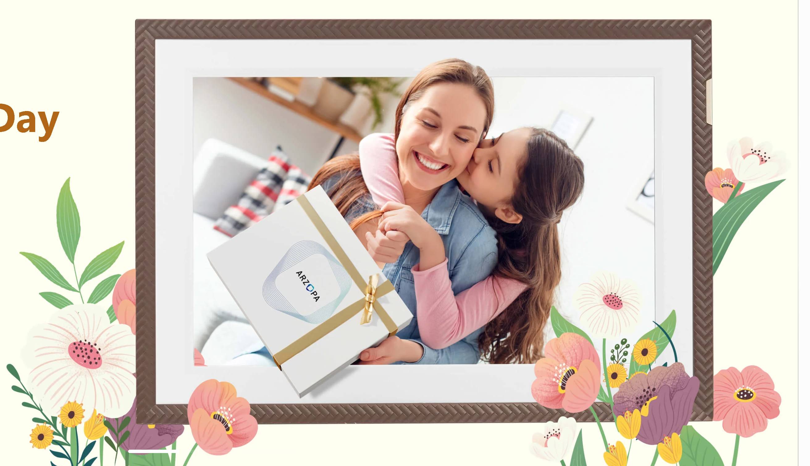 festa della Festa della Mamma - regala la Cornice Digitale Arzopa D10
