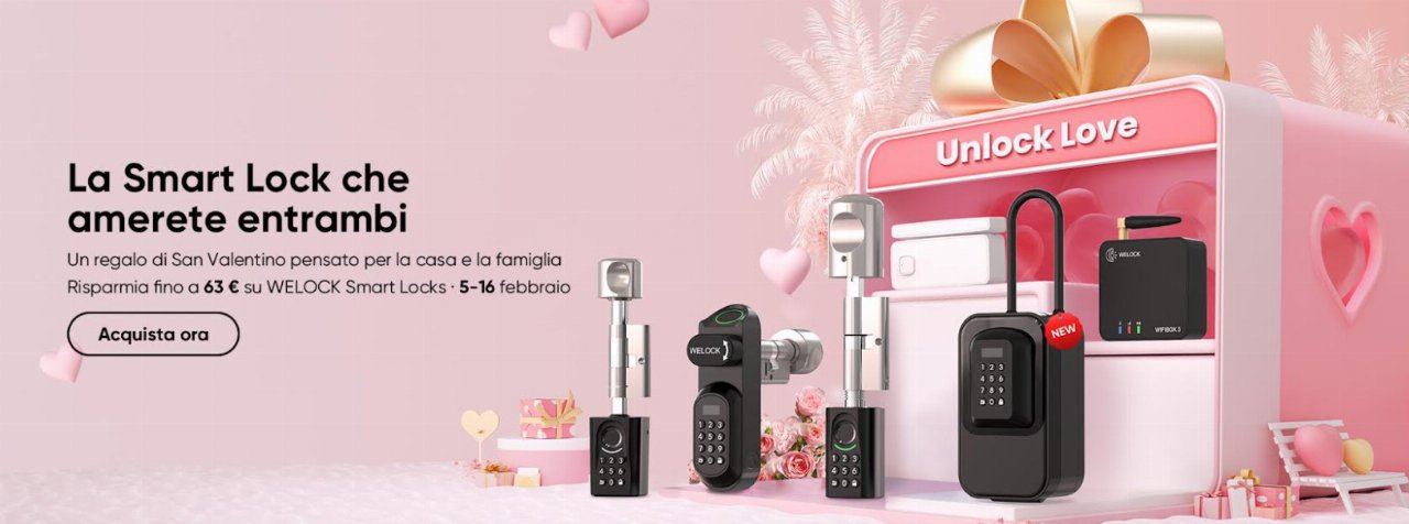 WELOCK Smart Lock U71 in offerta San Valentino: sicurezza domestica senza chiavi