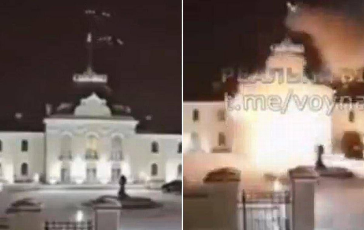 Attacco alla presunta casa di Putin: il video virale è un falso Attacco alla presunta casa di Putin: il video virale è un falso