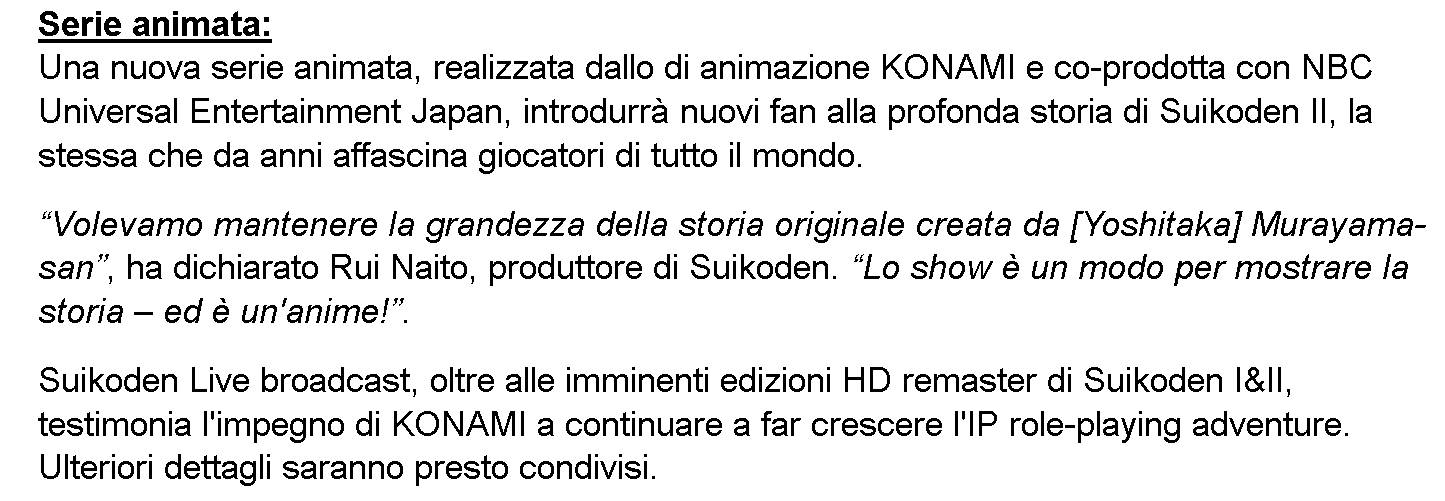 Il broadcast ‘Suikoden Live’ svela un nuovo gioco mobile