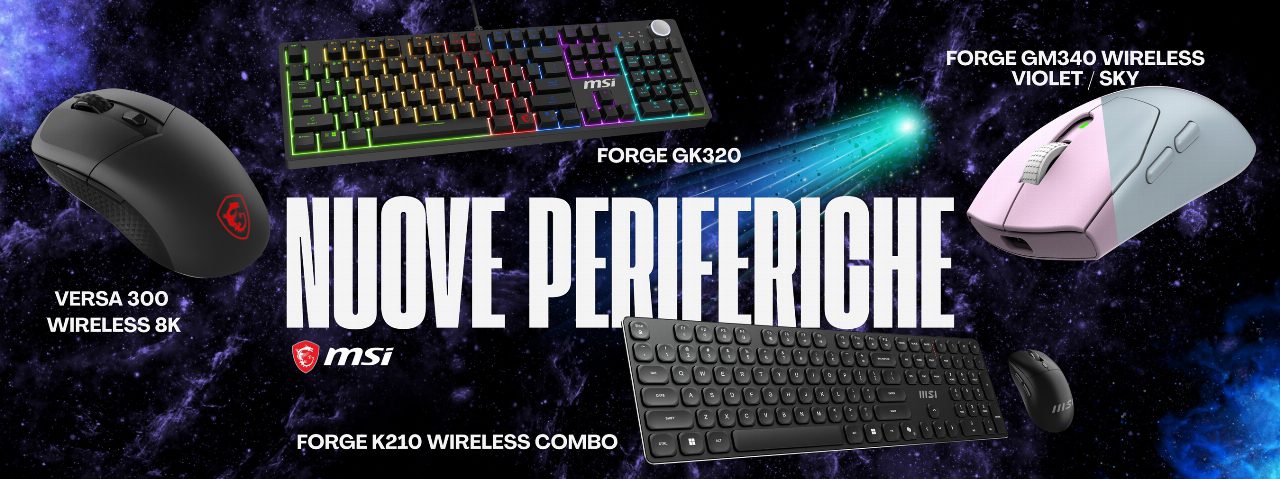 MSI lancia nuove tastiere e mouse Forge e Versa per gaming e produttività MSI lancia nuove tastiere e mouse Forge e Versa per gaming e produttività