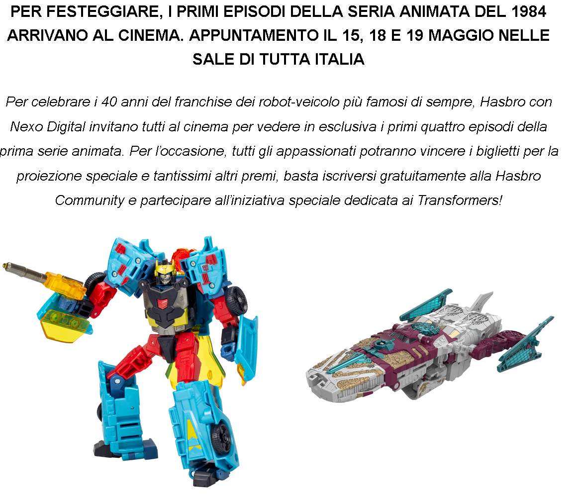 transformers compiono I TRANSFORMERS COMPIONO 40 ANNI
