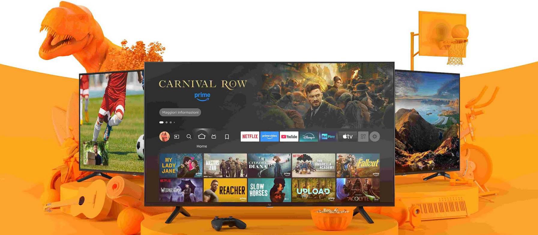 Disponibile in Italia la gamma di smart TV di Amazon