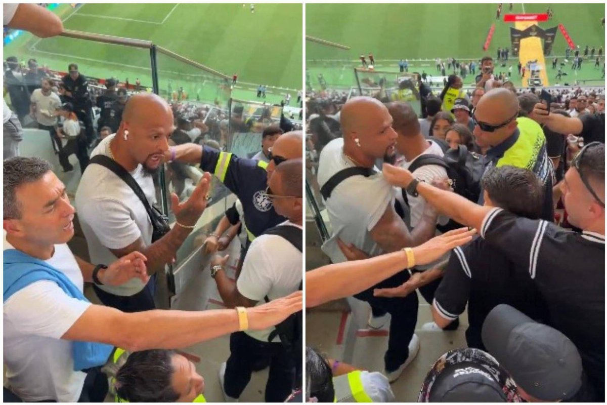 Felipe Melo, tensione alla Supercopa: tifoso lo affronta sugli spalti di Brasilia Felipe Melo, tensione alla Supercopa: tifoso lo affronta sugli spalti di Brasilia