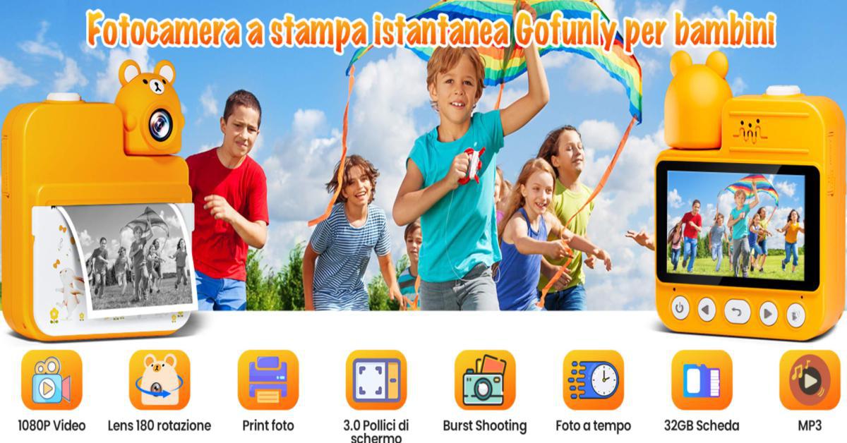 Macchina Fotografica Istantanea per Bambini di Gofunly Recensione