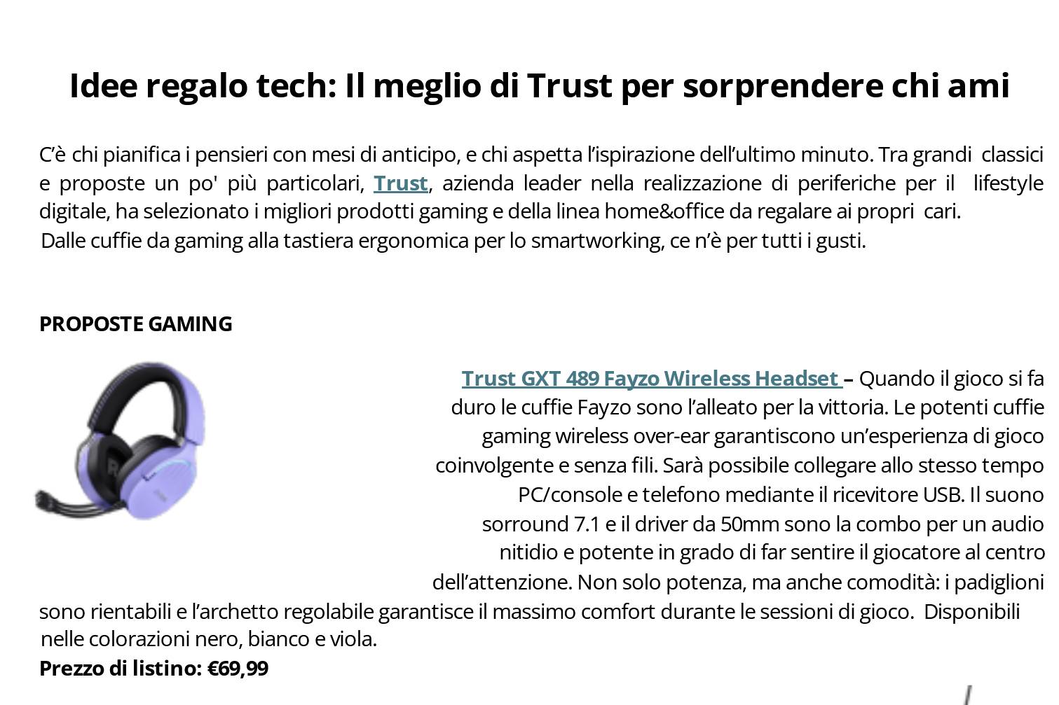 Natale 2025 con Trust