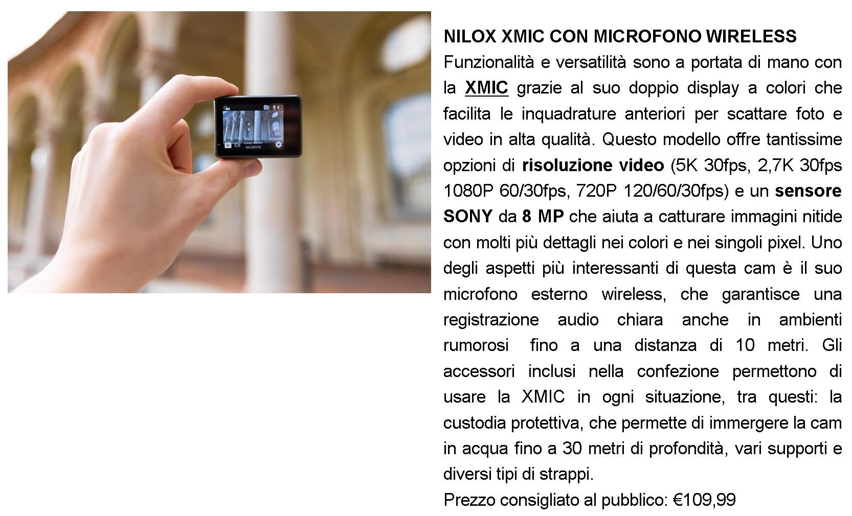 nilox presenta Nilox presenta una nuova linea di Action Cam