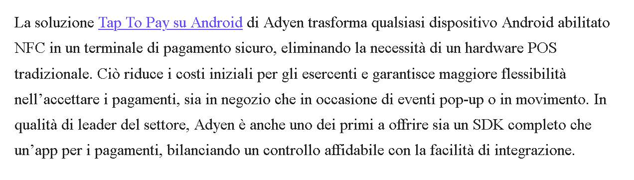 Cs Adyen: annuncia nuovi prodotti per pagamenti di persona