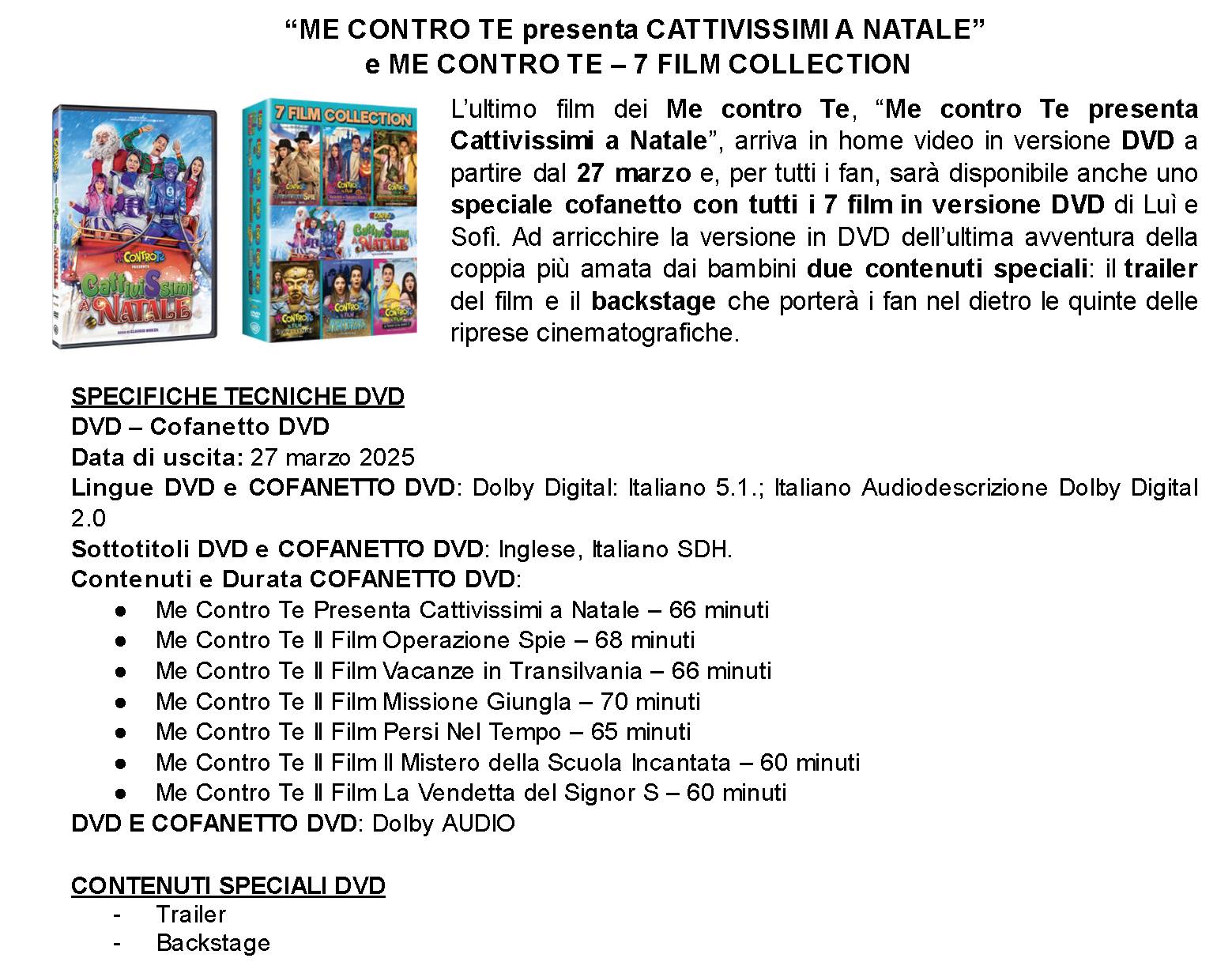 Warner Bros.Home Entertainment - uscite HOME VIDEO marzo 2025