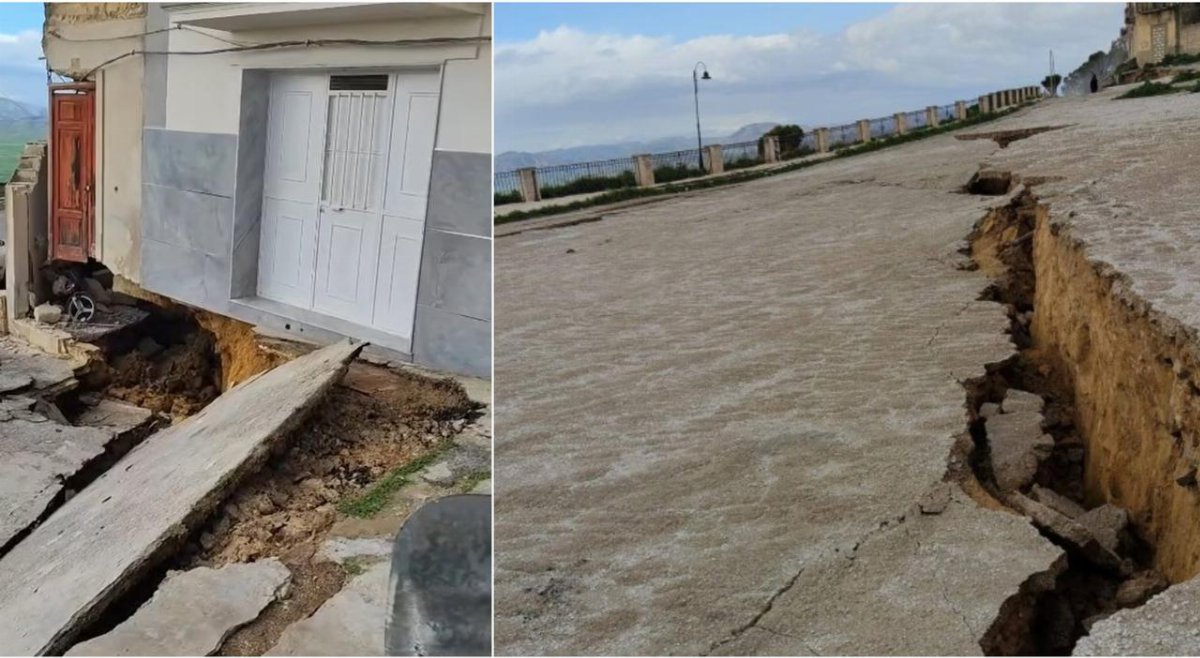 Frana a Niscemi, evacuate 500 persone e scuole chiuse: paese isolato Frana a Niscemi, evacuate 500 persone e scuole chiuse: paese isolato