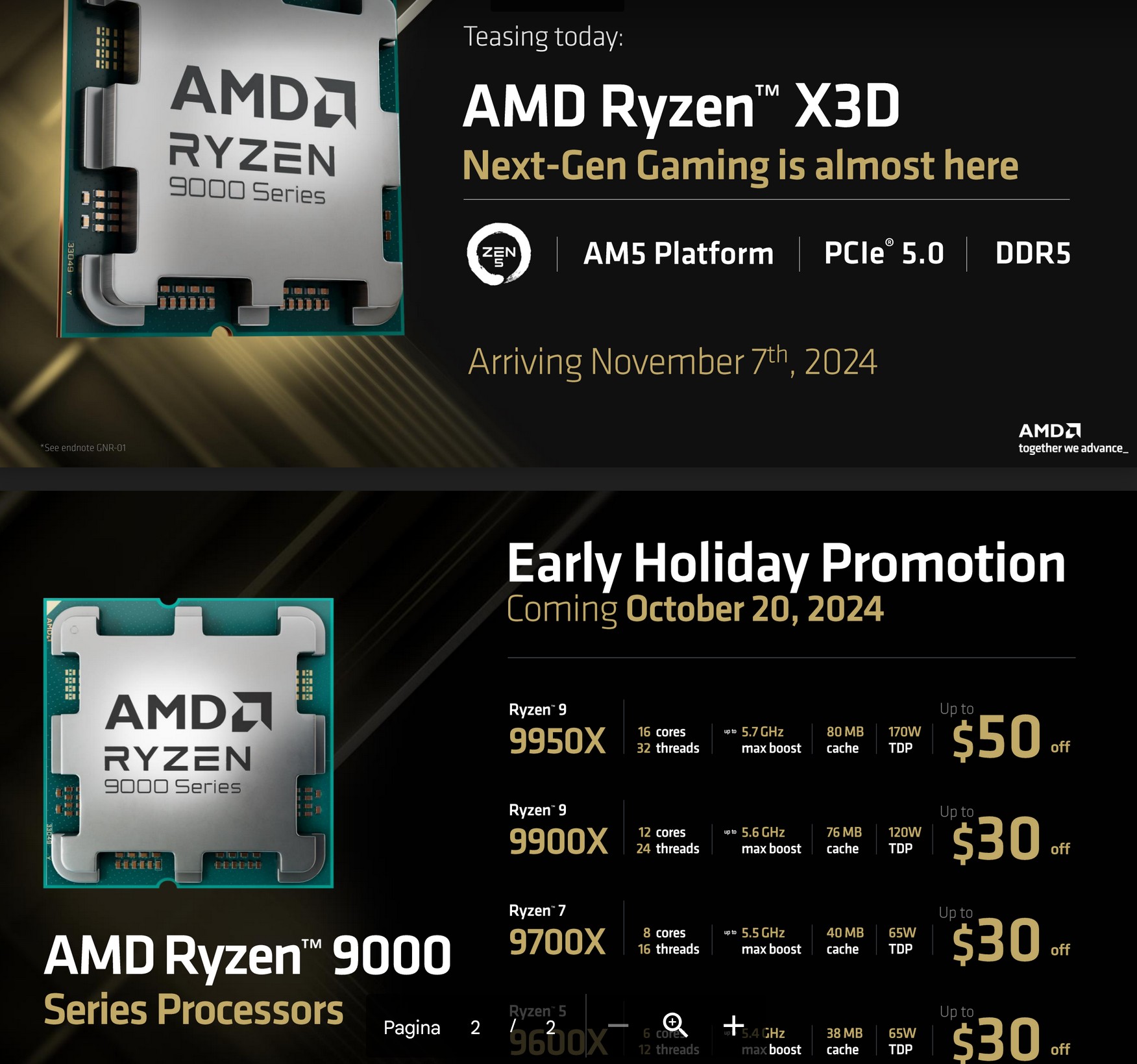 AMD presenta il processore per desktop di nuova generazione X3D 