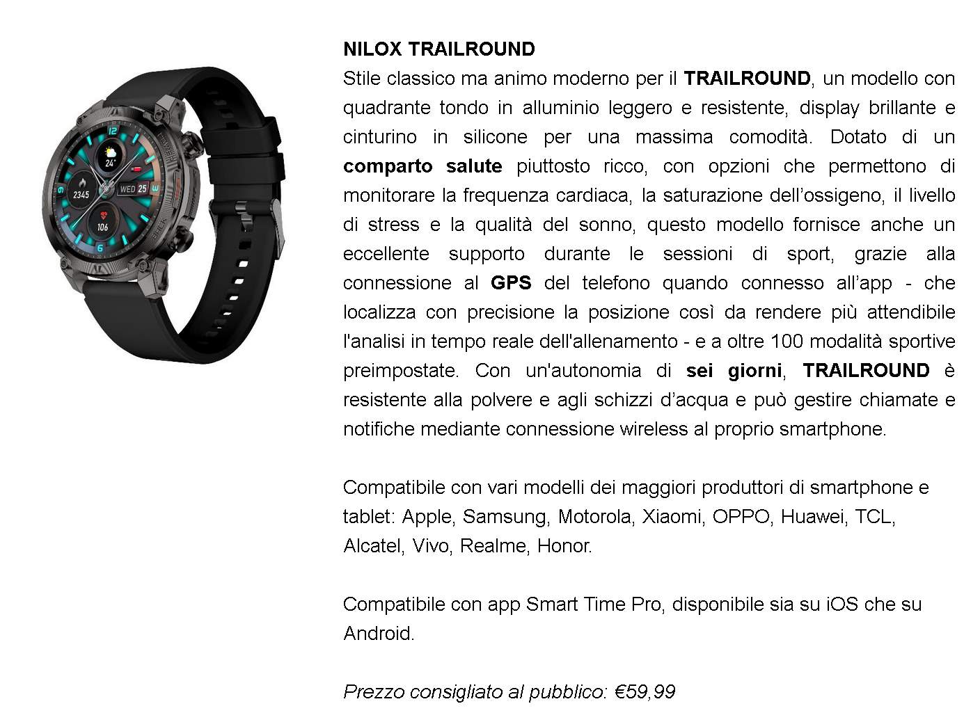 disponibili nuovi Disponibili i nuovi prodotti Wearable di Nilox