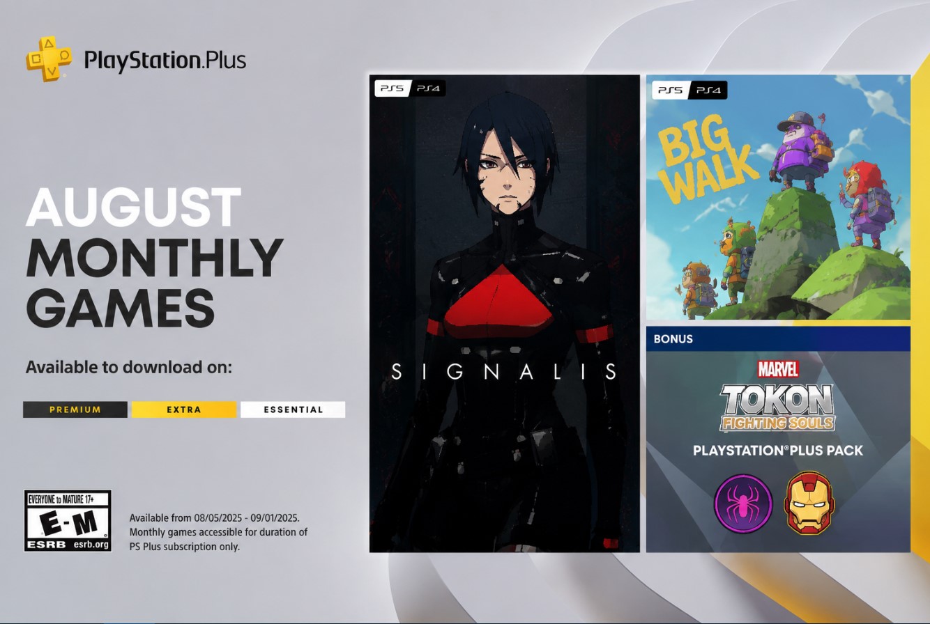 PlayStation Plus ad agosto, arrivano Signalis, Big Walk e un bonus per Marvel Tokon