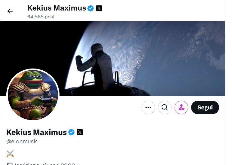 Elon Musk cambia nome su X e adotta il meme Pepe the Frog come immagine profilo