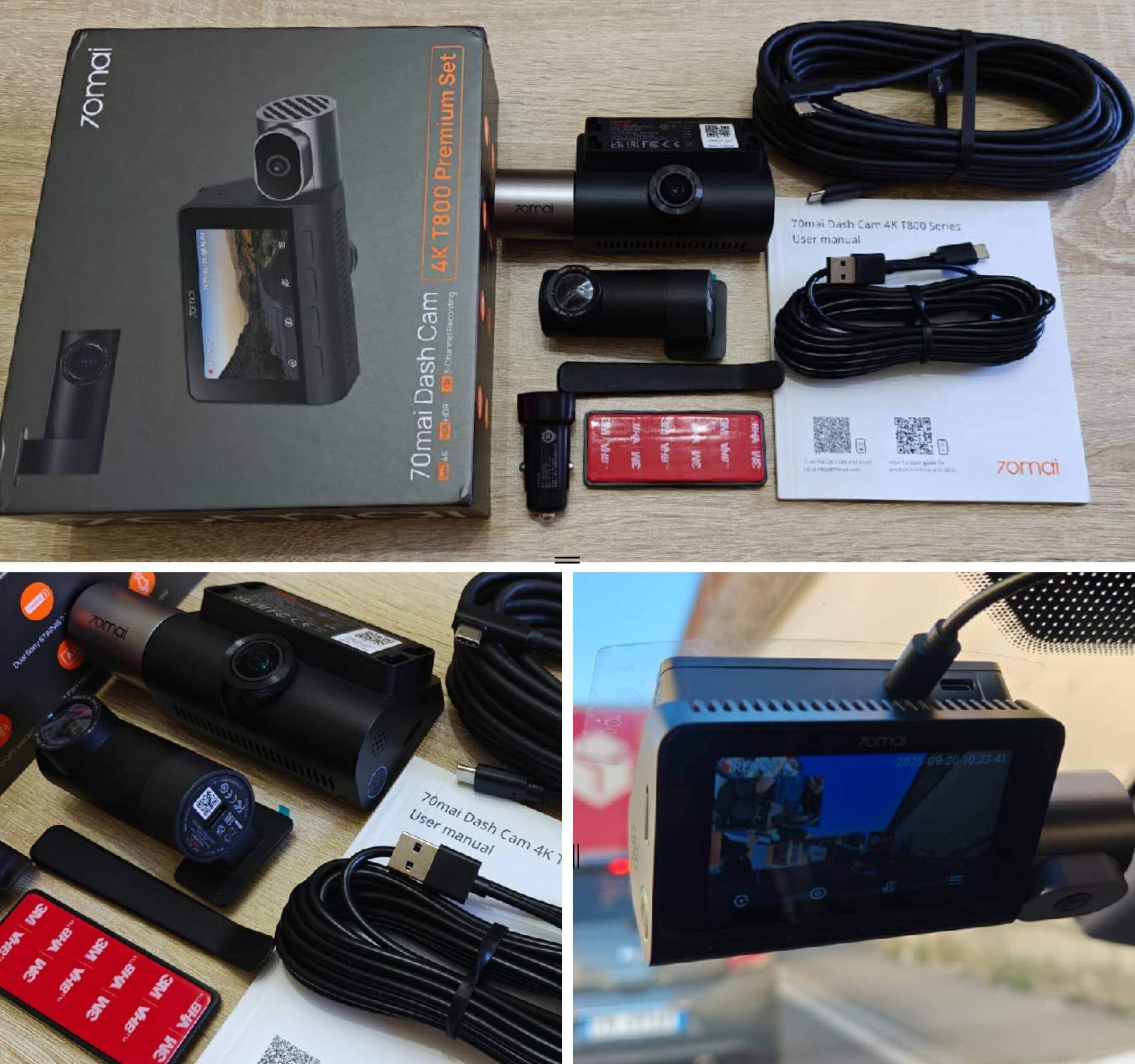 Recensione 70mai Dash Cam 4K T800