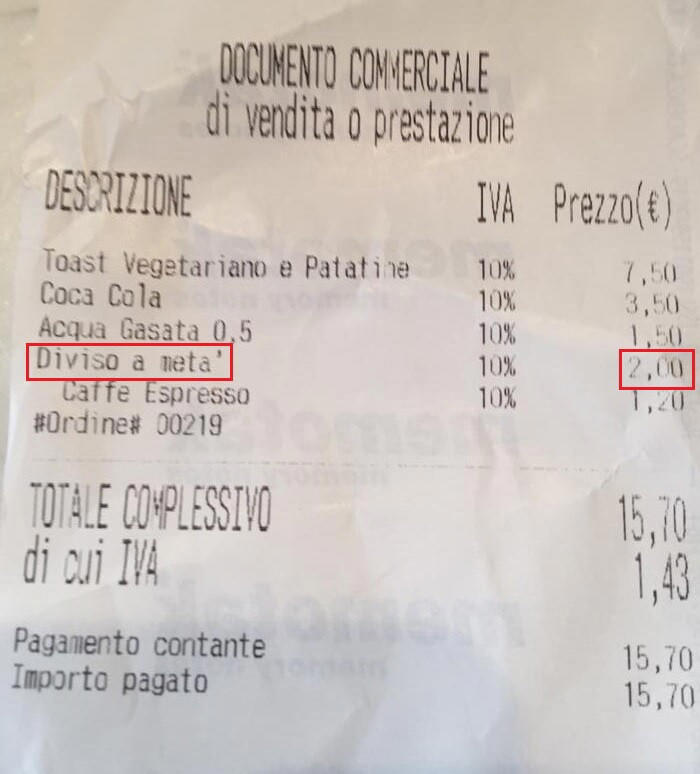 Scandalo prezzi nel Comasco: Bar addebita 2 euro per un toast diviso a metà