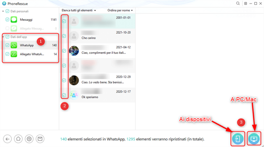 PhoneRescue per iOS : Come recuperare chat WhatsApp cancellate iPhone senza backup 