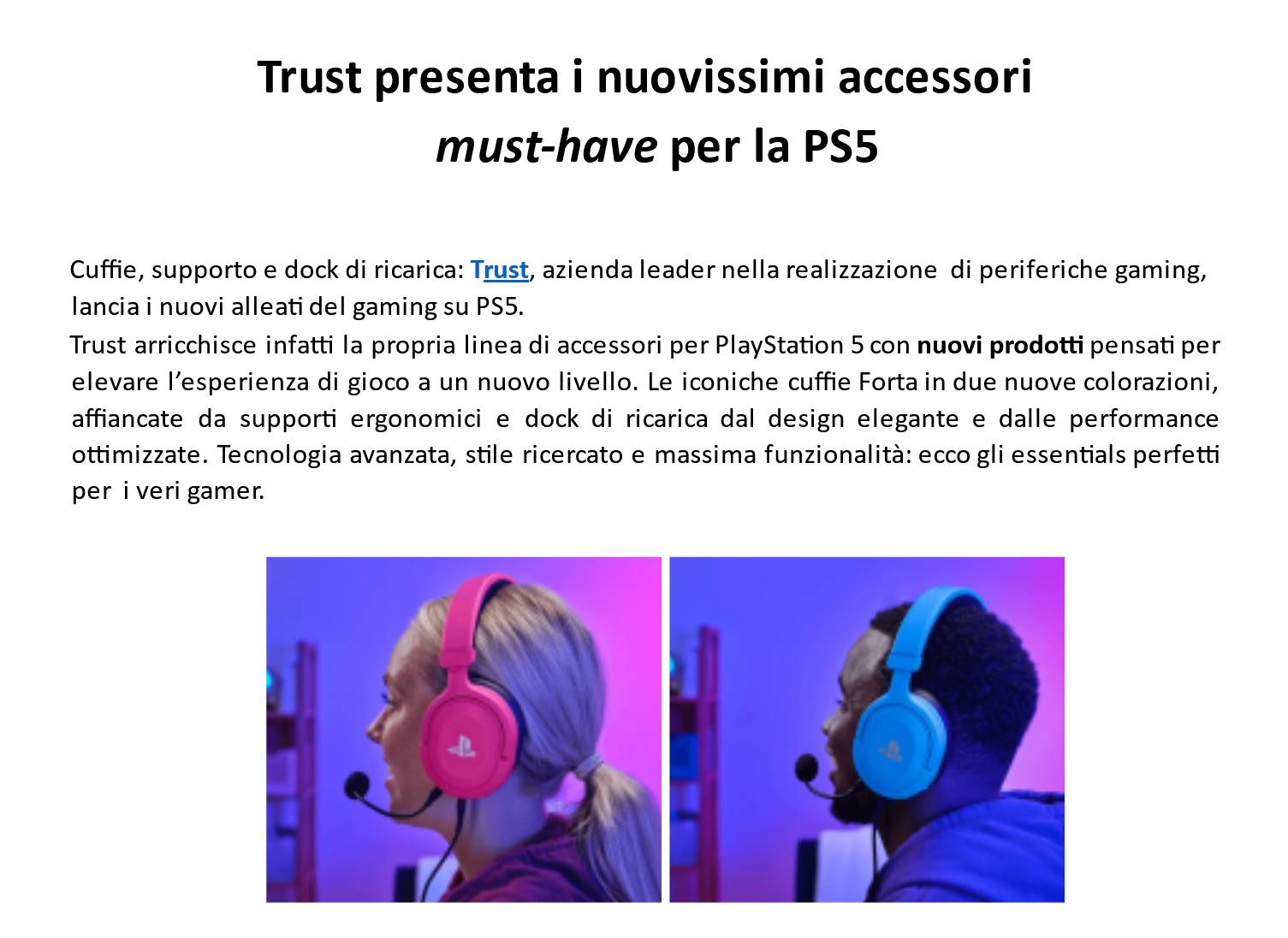 I nuovi accessori must-have per PS5 firmati Trust