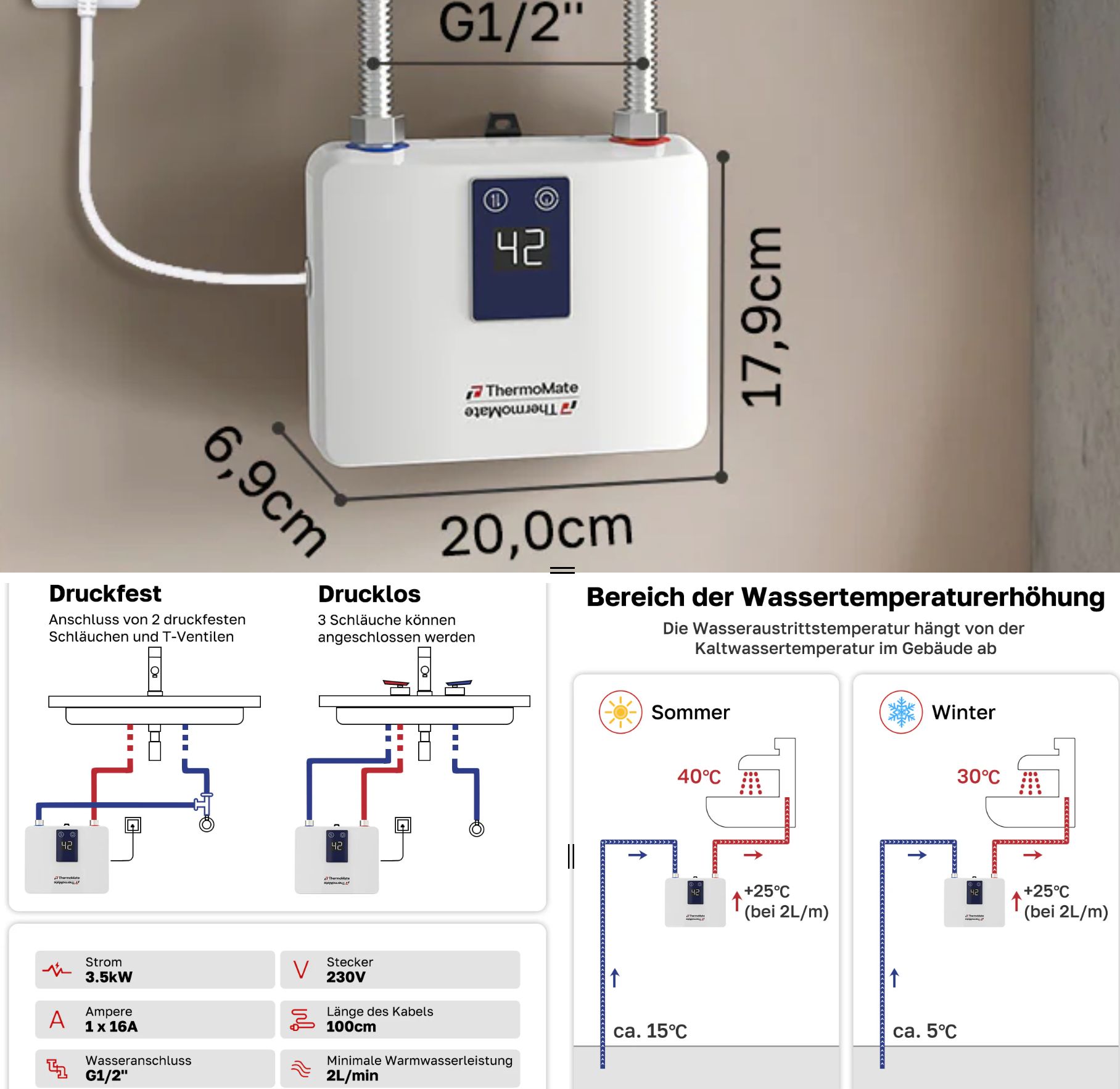 recensione Thermomate mini Scaldabagno elettrico istantaneo Recensione: vale davvero la pena?