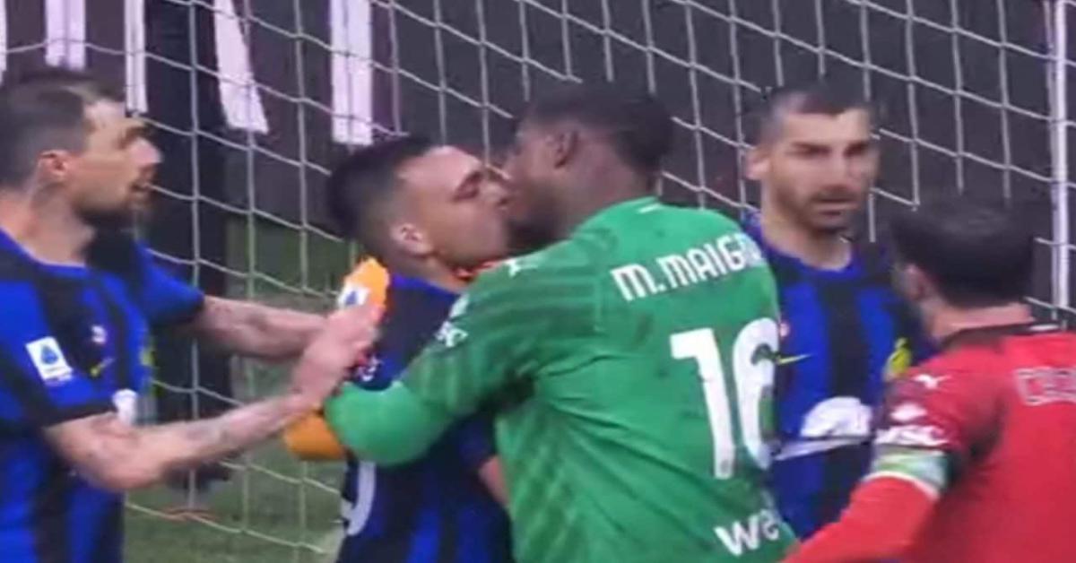 La fake News del bacio tra Lautaro e Maignan durante il derby Milan-Inter