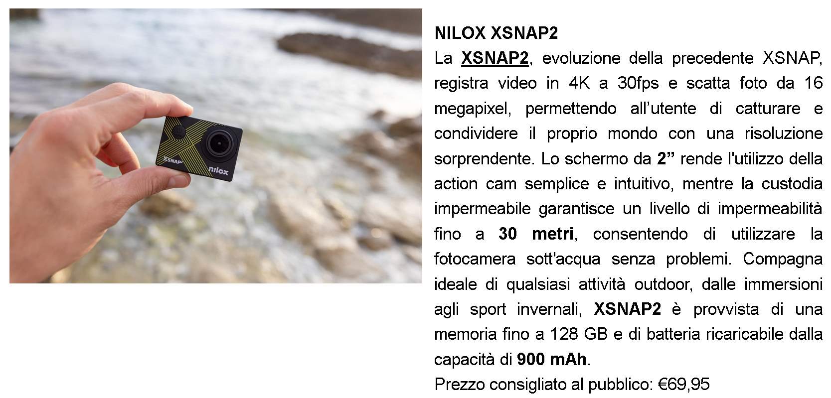 nilox presenta Nilox presenta una nuova linea di Action Cam