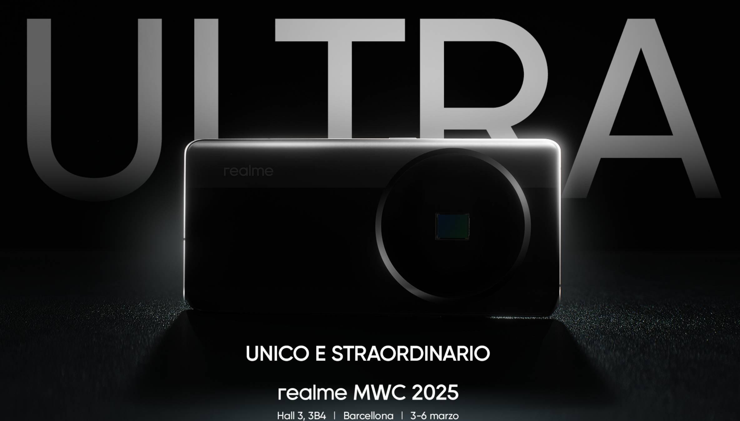 MWC 2025: realme mostrerà uno smartphone dotato di un sensore ultra-large