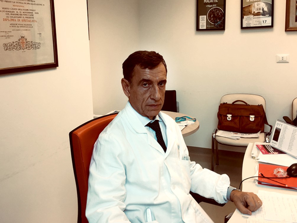 Il Dr. Gino Volpi grande specialista neurologo presente alla giornata di prevenzione in cava parla del percorso Ictus dell’Ospedale “S. Jacopo” di Pistoia