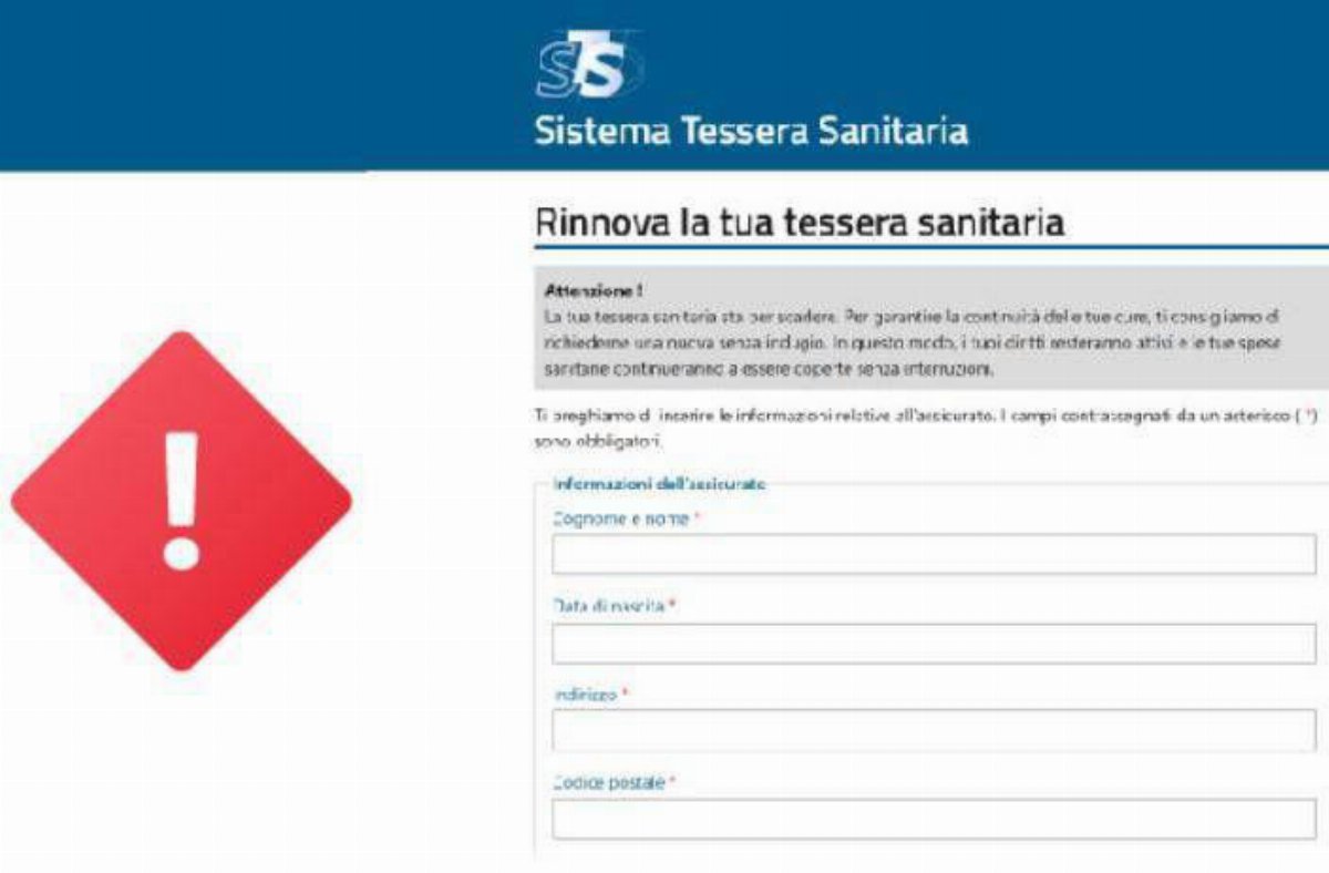 Tessera sanitaria, attenzione alla truffa: email false sul rinnovo e rischio furto dati