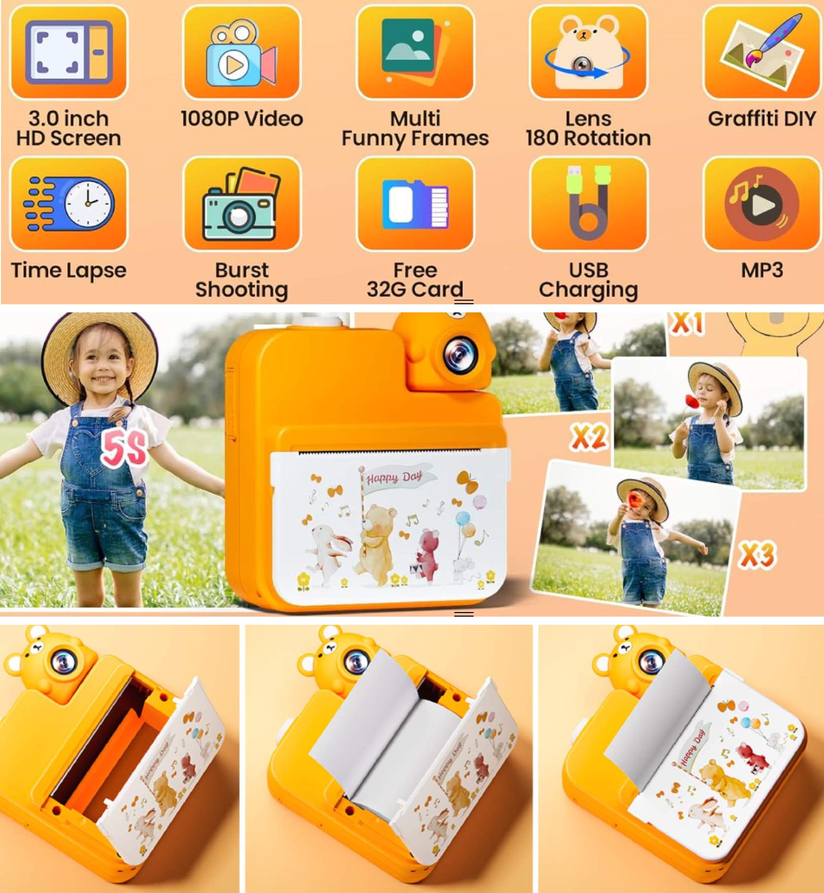 Macchina Fotografica Istantanea per Bambini di Gofunly Recensione