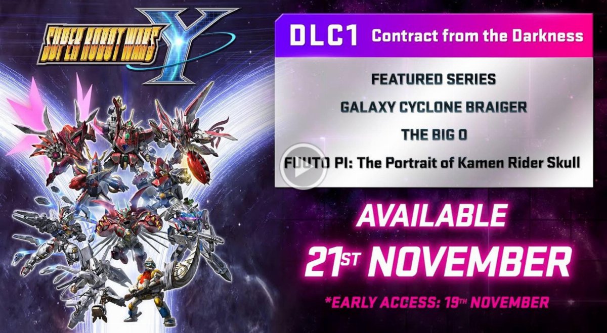 Il DLC di SUPER ROBOT WARS Y, Contract from the Darkness, è disponibile