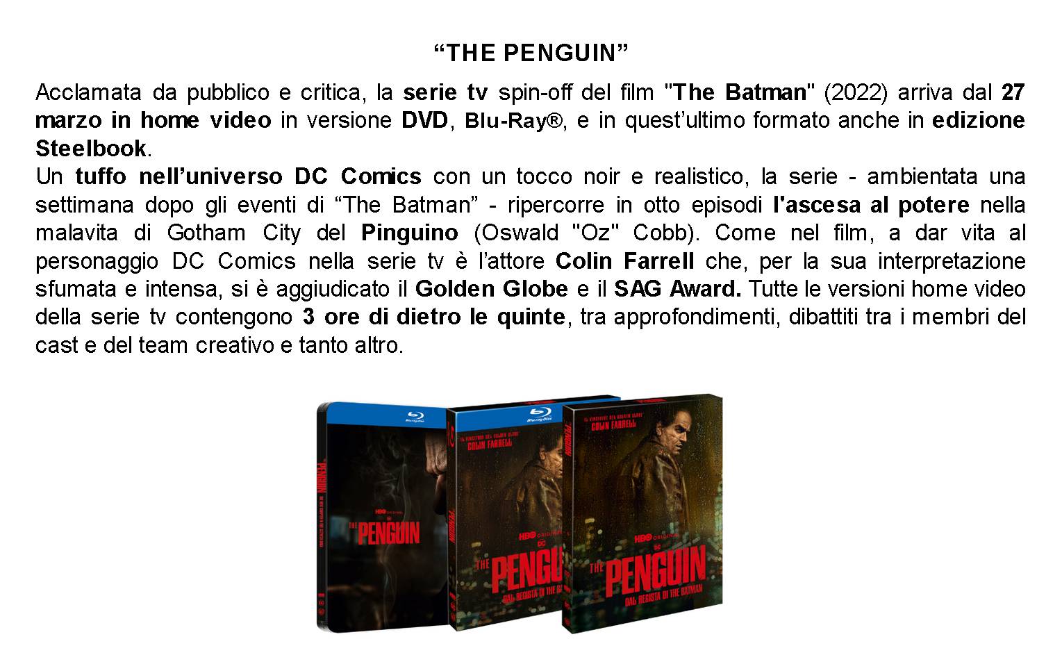 Warner Bros.Home Entertainment - uscite HOME VIDEO marzo 2025