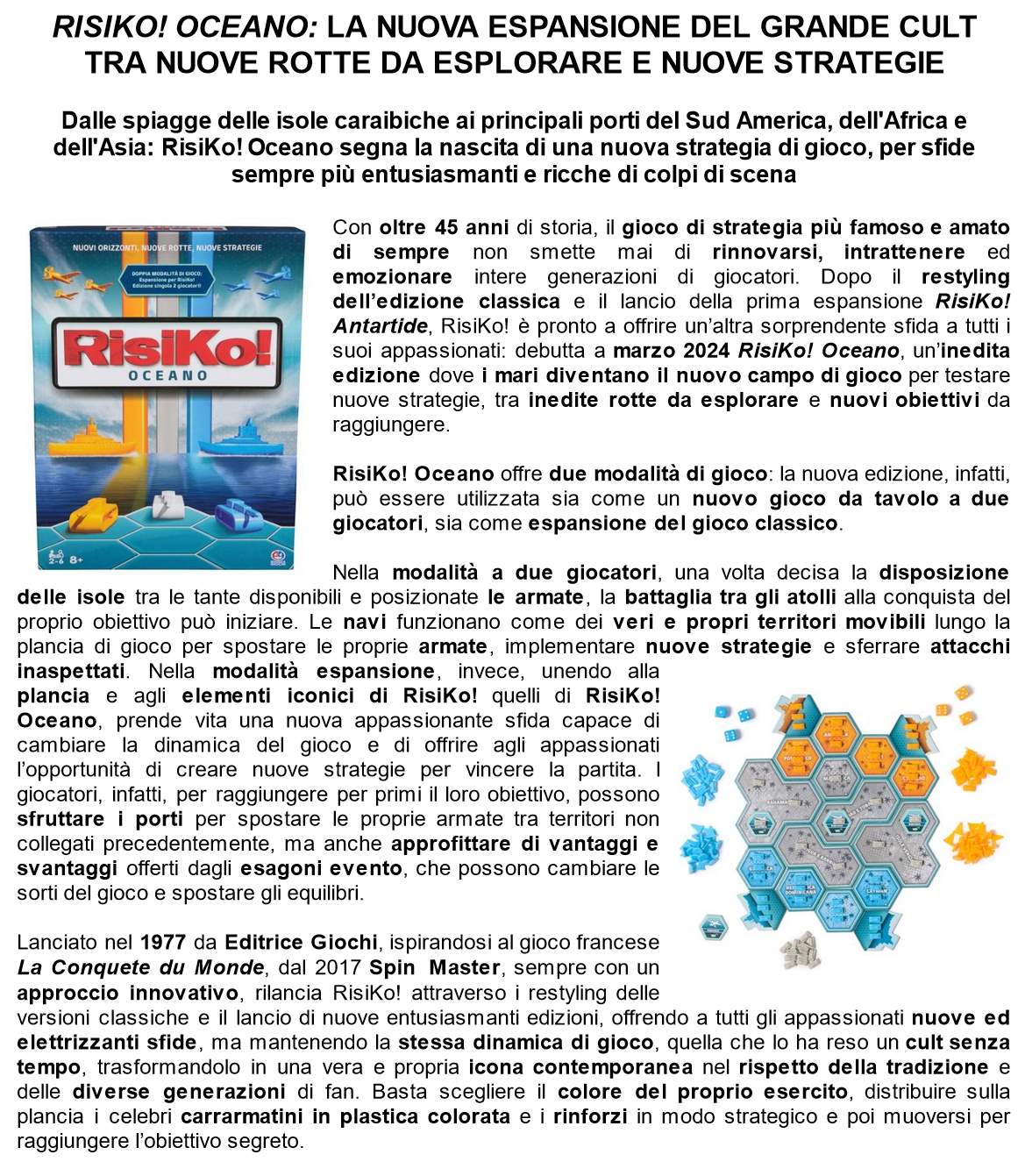 RISIKO! OCEANO: NUOVA ESPANSIONE NUOVE ROTTE E NUOVE STRATEGIE 