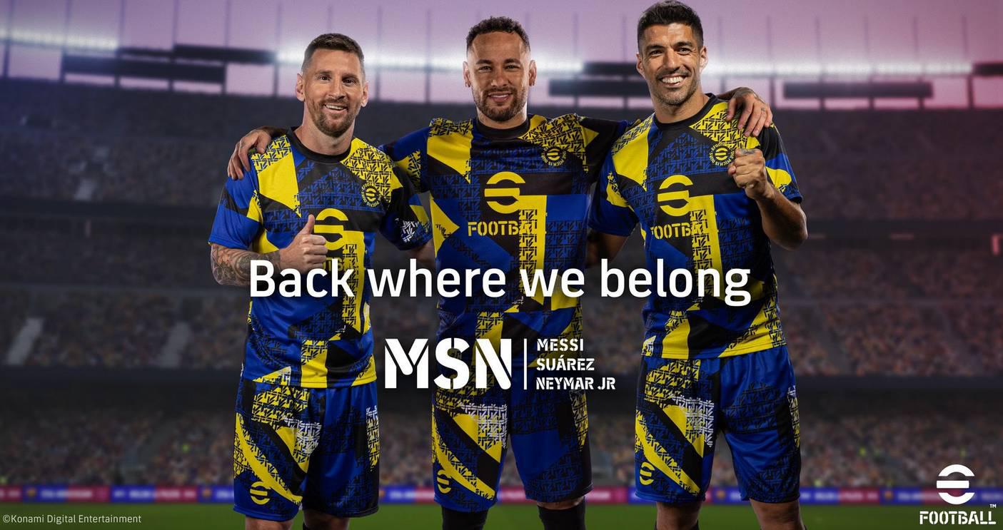 eFootball riporta in campo il leggendario trio MSN