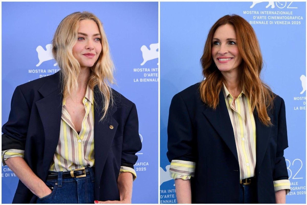 Julia Roberts presta i vestiti ad Amanda Seyfried - la scelta sostenibile a Venezia