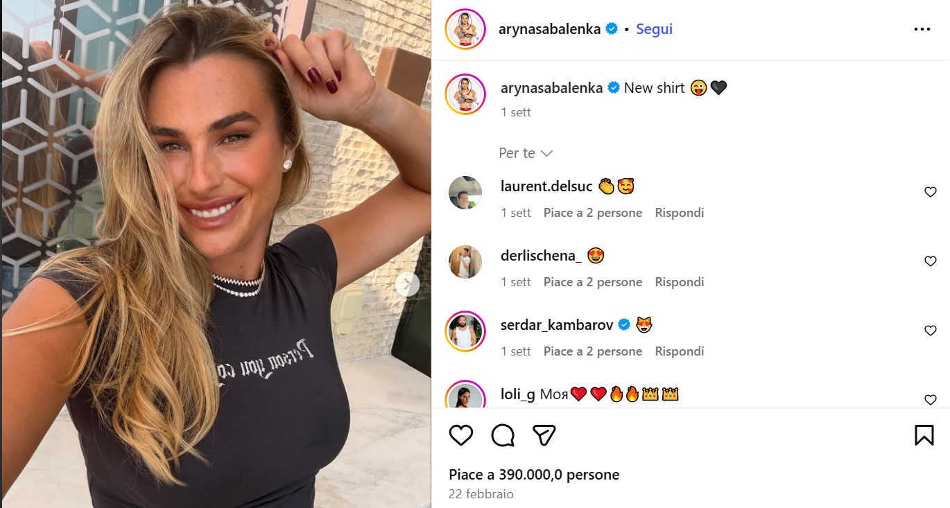Aryna Sabalenka Aryna Sabalenka si sposa, proposta di matrimonio a Indian Wells dal compagno Georgios Frangulis