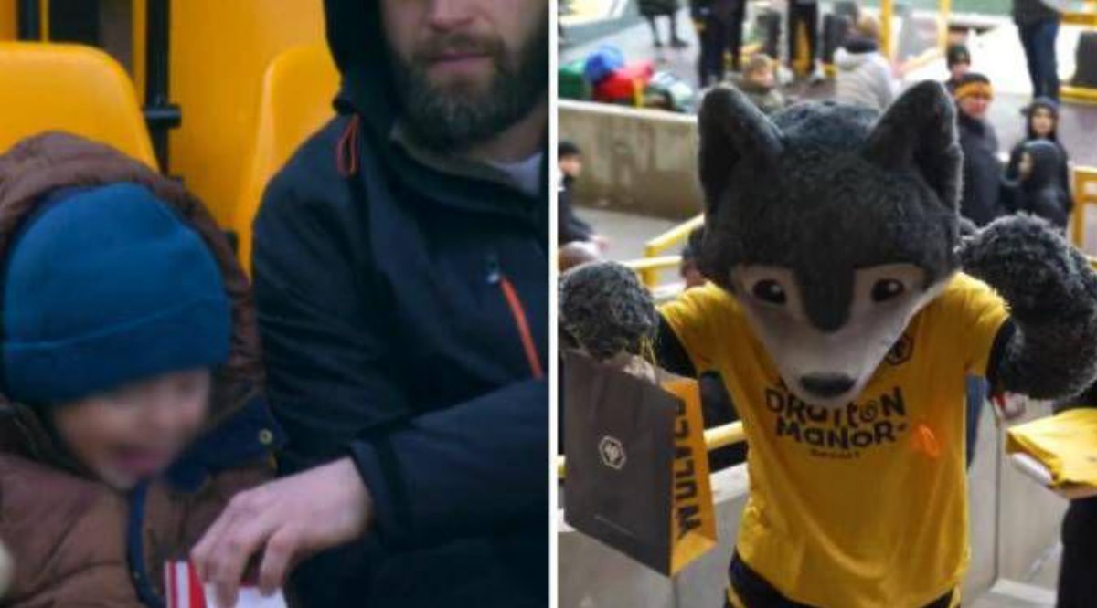 Papà ruba i nuggets al figlio: il Wolverhampton lo consola allo stadio e il video diventa virale