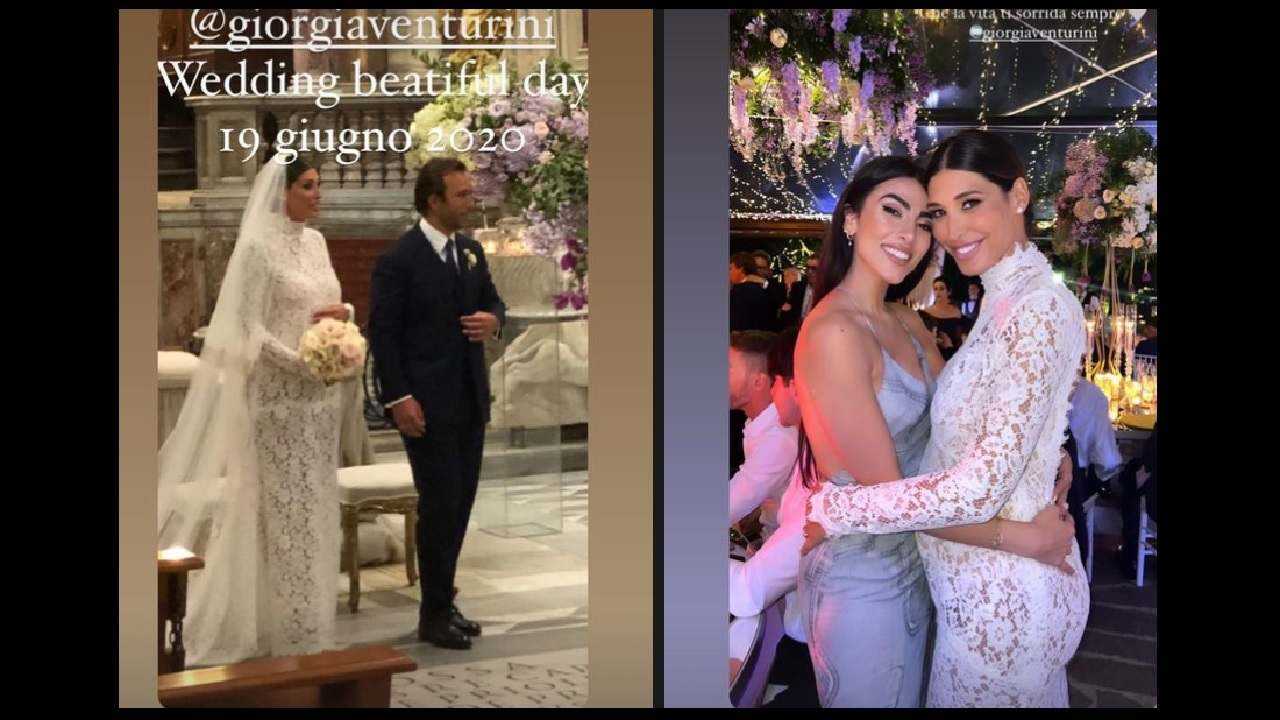 Giorgia Venturini sposa col pancino : tanti amici vip alle nozze