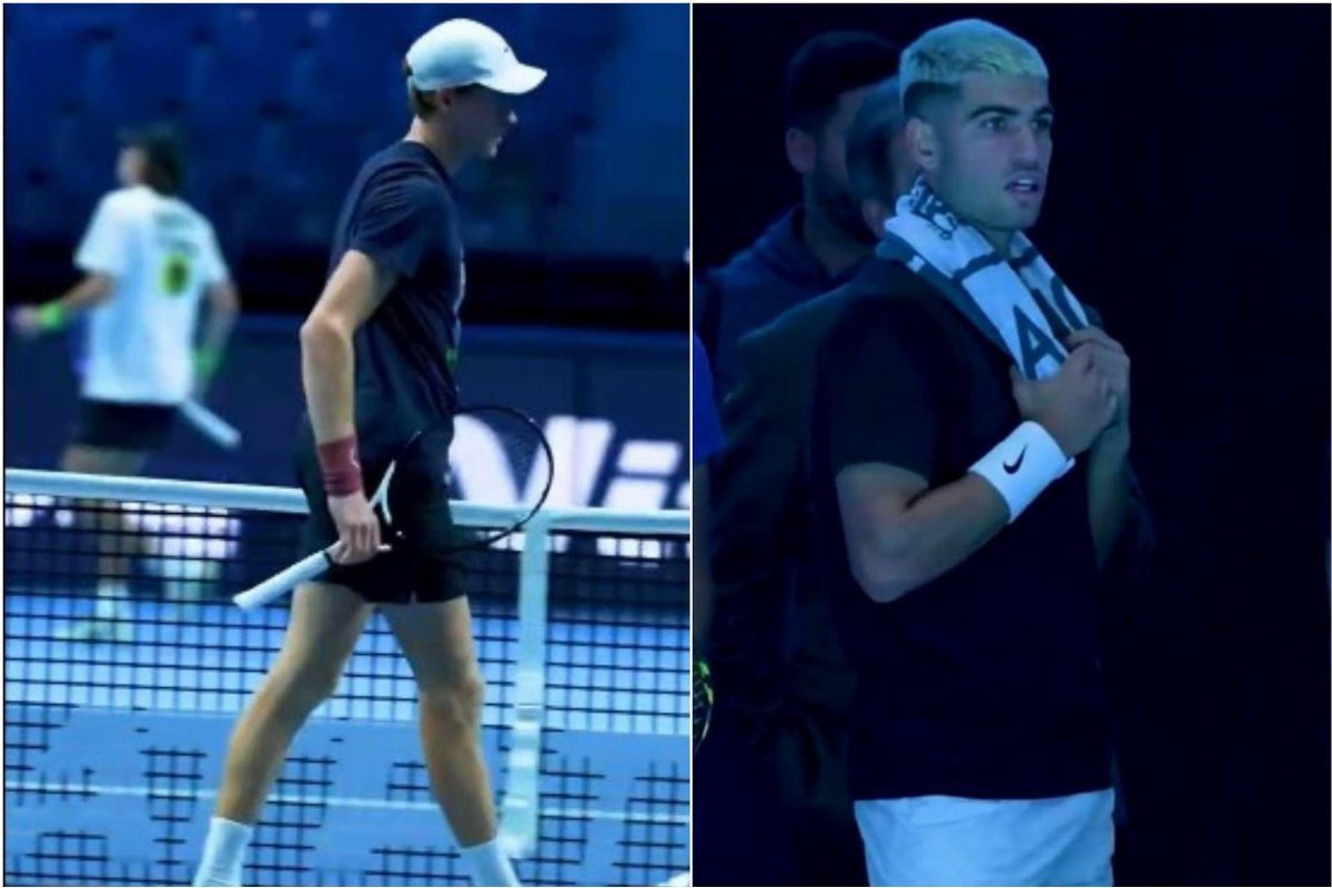 Sinner incanta Torino: allenamento speciale con Alcaraz alle Atp Finals Sinner incanta Torino: allenamento speciale con Alcaraz alle Atp Finals