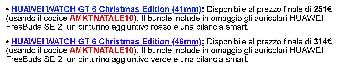 natale polso Il Natale al polso con HUAWEI WATCH GT6 SPECIAL CHRISTMAS EDITION