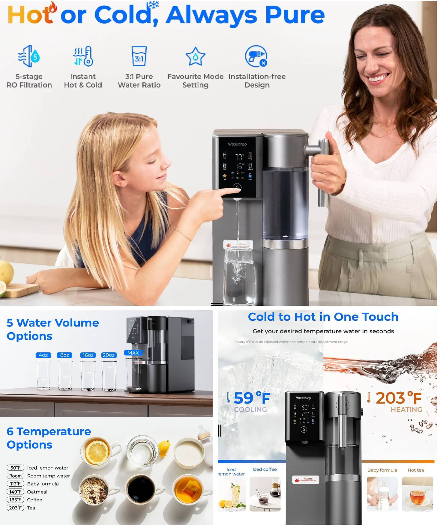 Recensione Waterdrop A2 distributore di acqua calda e fredda